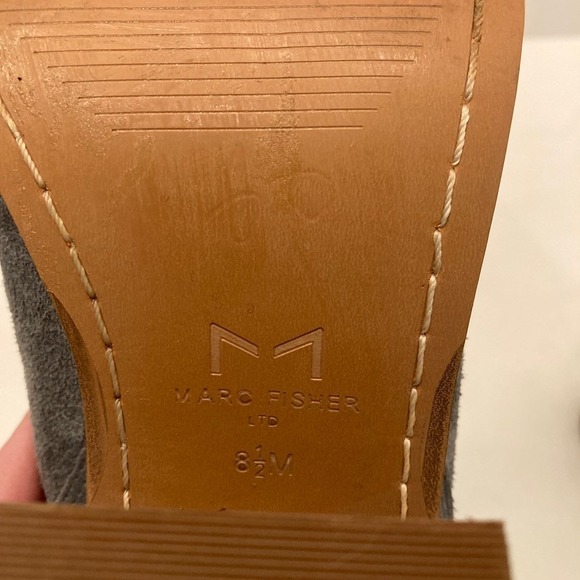 MARC FISHER Gadri Gray Suede Leather Western Bootie Boots Womens 8.5 Pull On - Picture 11 of 11